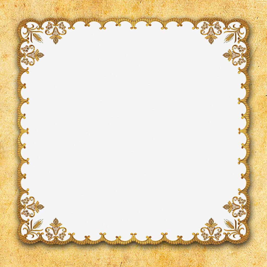 Tovaglietta da altare ricamata in oro