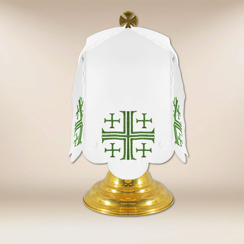 Conopeo copri pisside Croci di Gerusalemme
