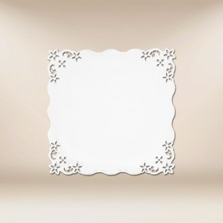 Tovaglietta ricamata bianca 45x45