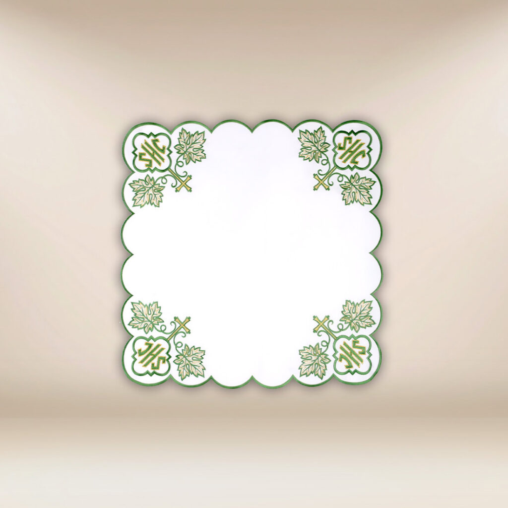 Tovaglietta ricamata IHS Verde 45x45