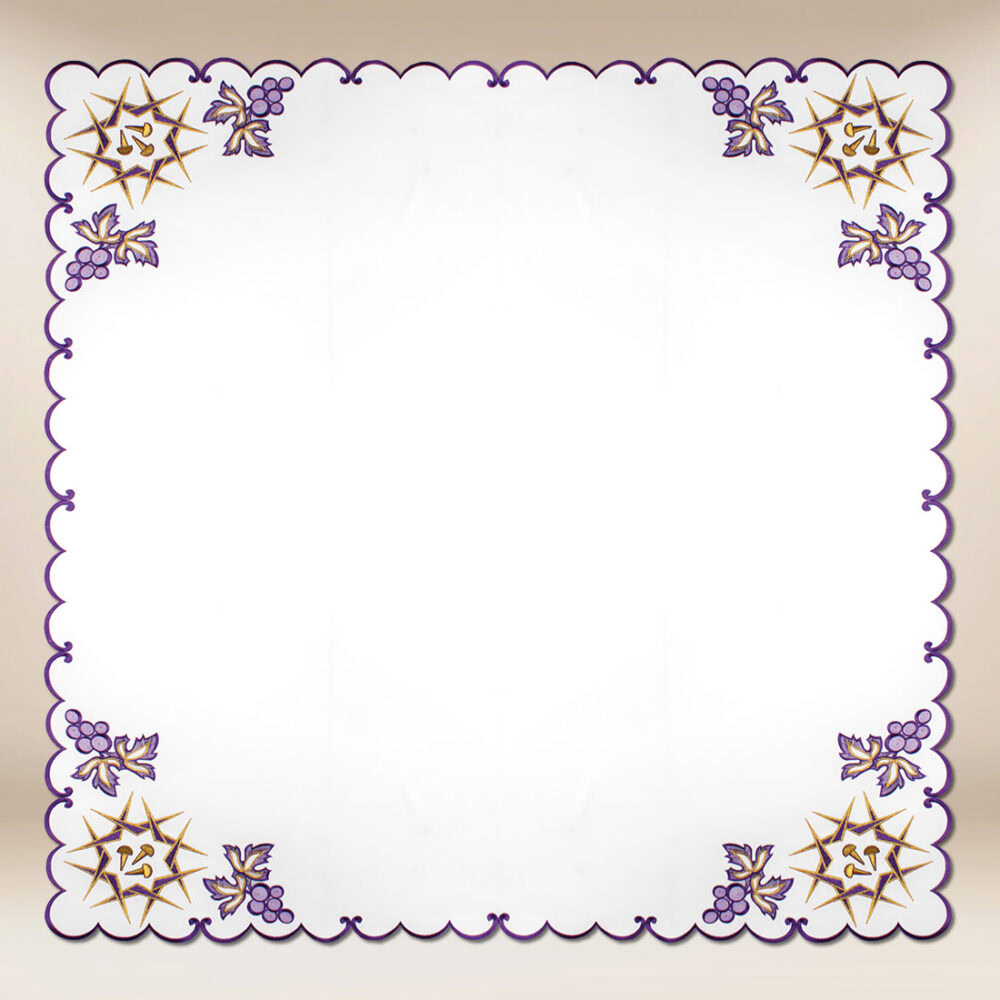 Tovaglietta ricamata quaresimale 95×95