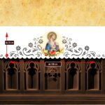 Tovaglia d'altare traforata con immagine foto