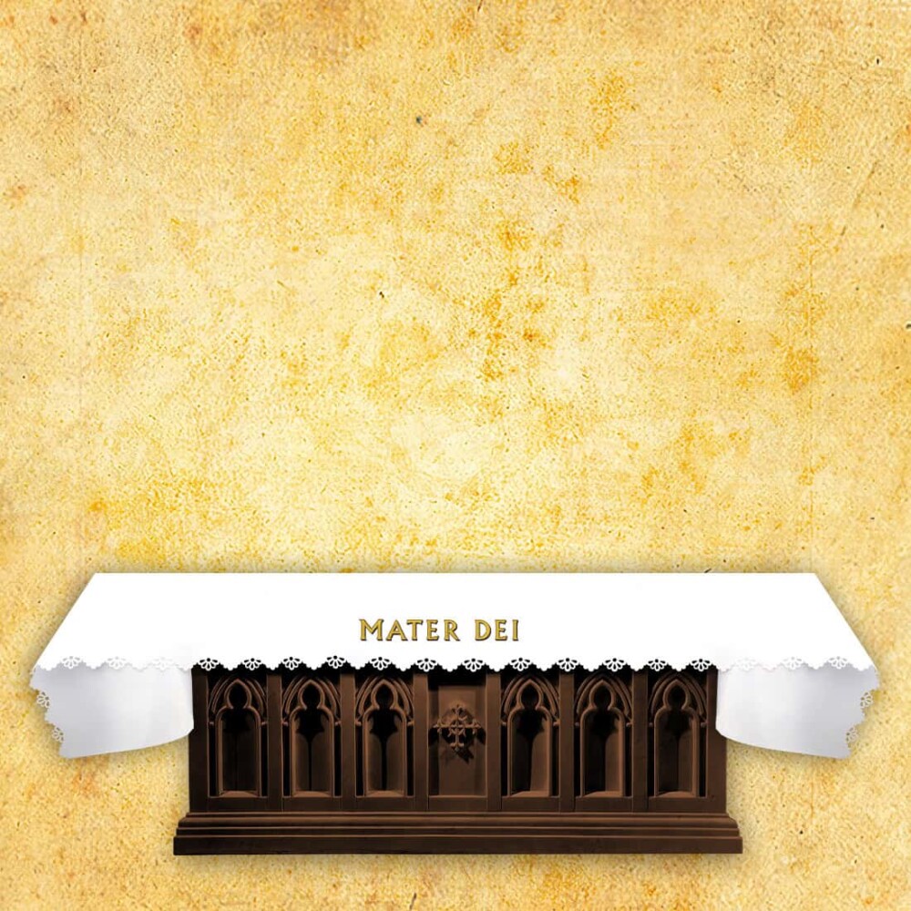 Tovaglia foto tagliata al laser "Mater Dei"