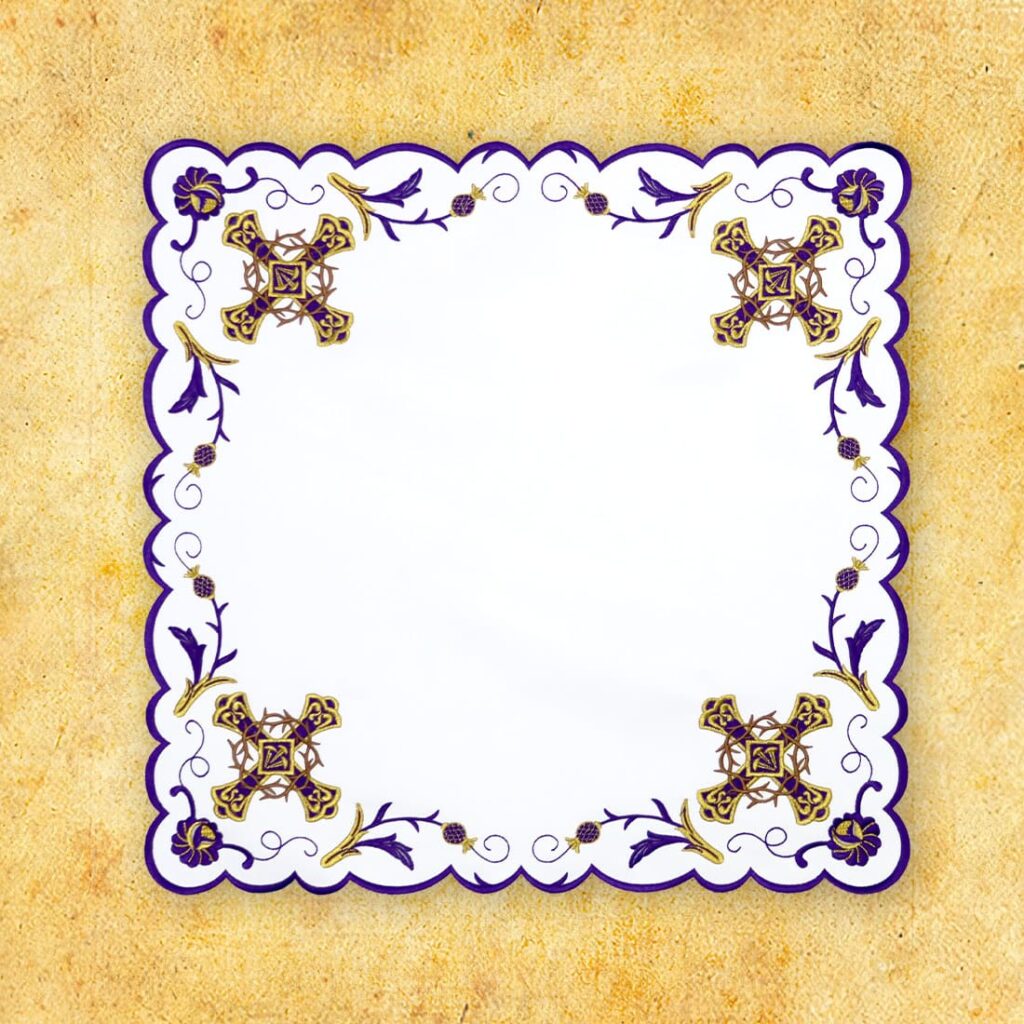 Tovaglietta ricamata quaresimale 45x45