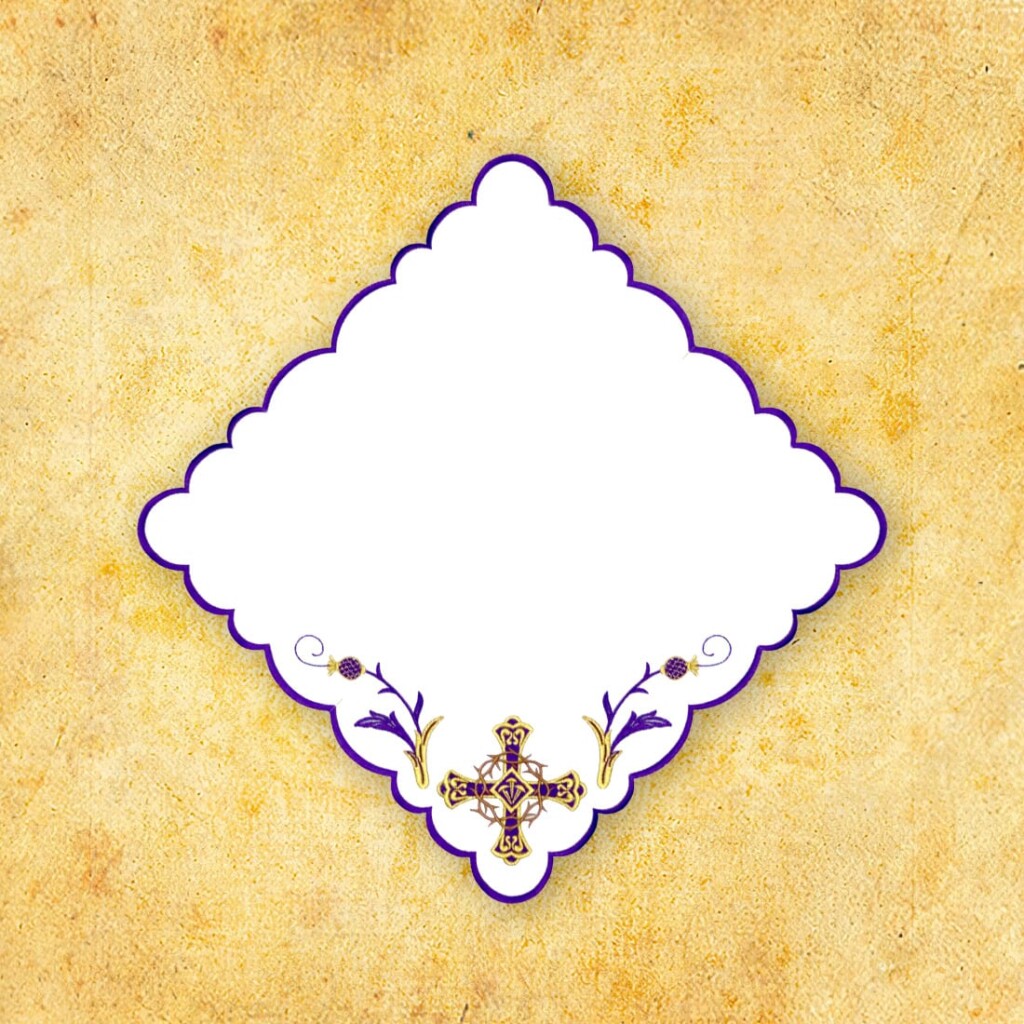 Tovaglietta ricamata quaresimale