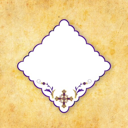 Tovagliolo ricamato per la Quaresima