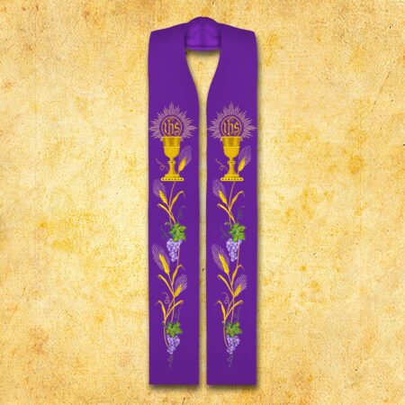 Stole sacerdotali ricamate con motivo a calice