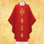 Casula liturgica con IHS