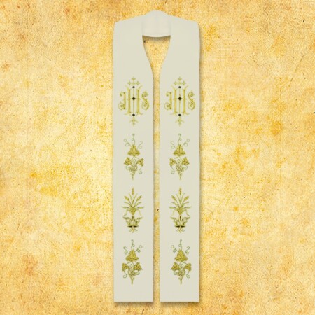 Stole sacerdotali ricamate con IHS