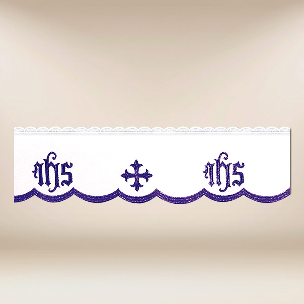 Coroncina ricamata "Cattedrale" viola