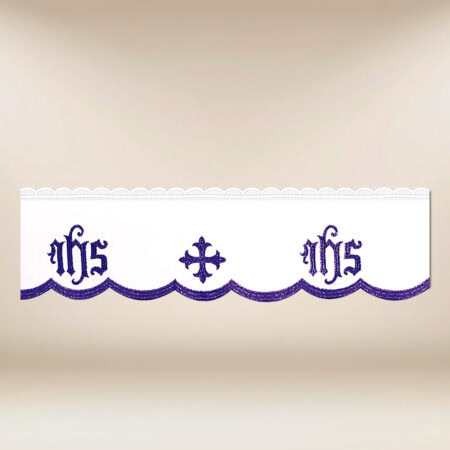 Coroncina ricamata "Cattedrale" viola