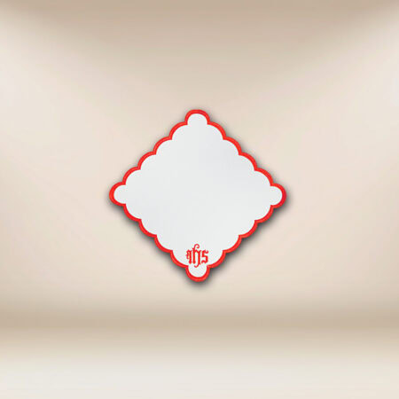 Tovagliolo ricamato rosso 32x32