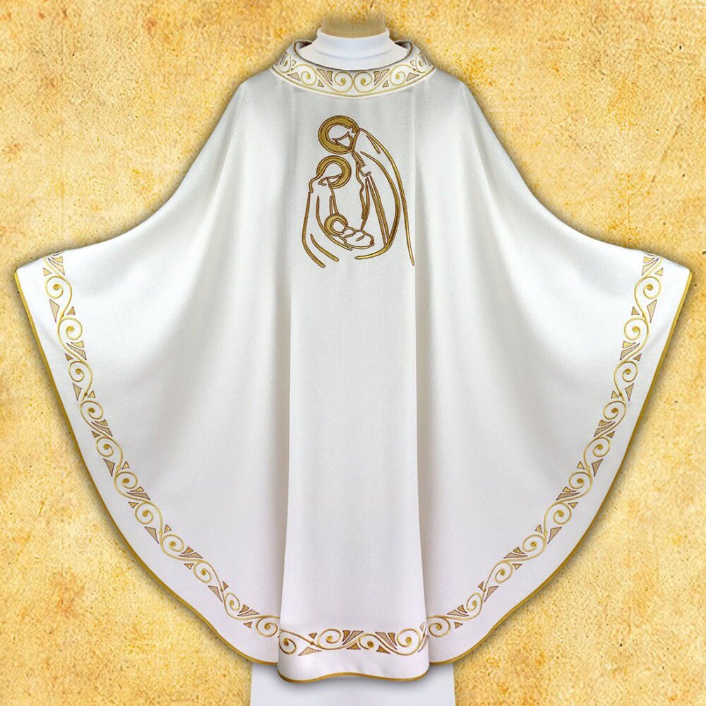 Casula ricamata per Natale