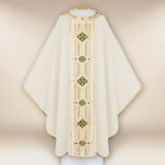 Casula liturgica ecru ricamata