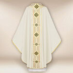 Casula liturgica ecru ricamata