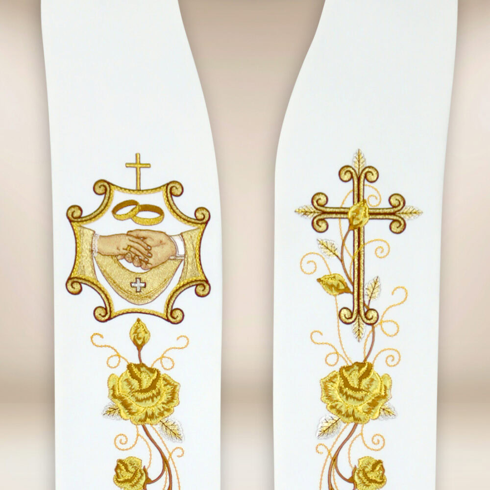 Stola nuziale ricamata