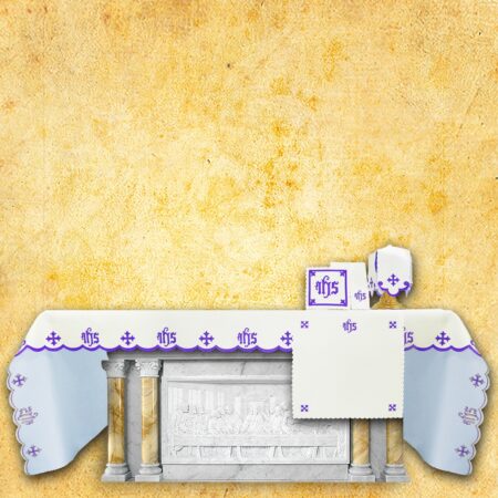 Serwetka Haftowana "Katedralny" Czerwona 110X110