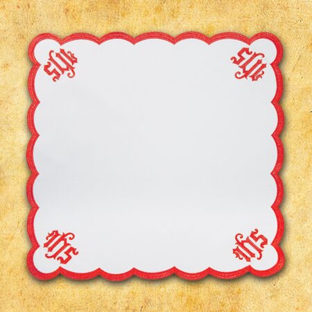 Serwetka Haftowana "Katedralny" Czerwona 110X110