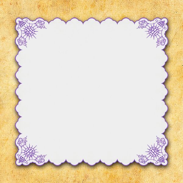 Serwetka Haftowana "Cristiano" Fioletowa 110X110