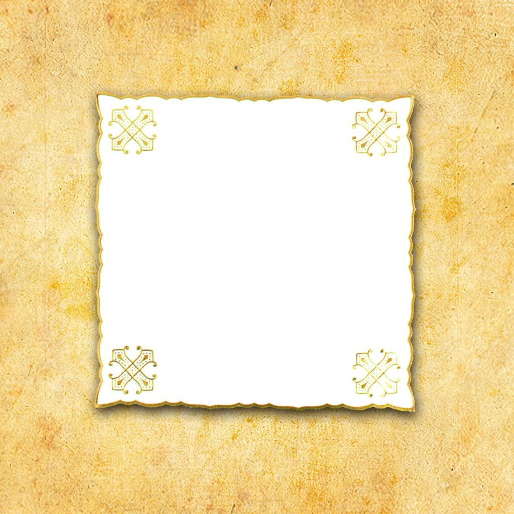 Tovagliolo ricamato in oro 45x45