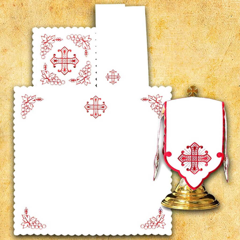 Servizio da messa ricamato