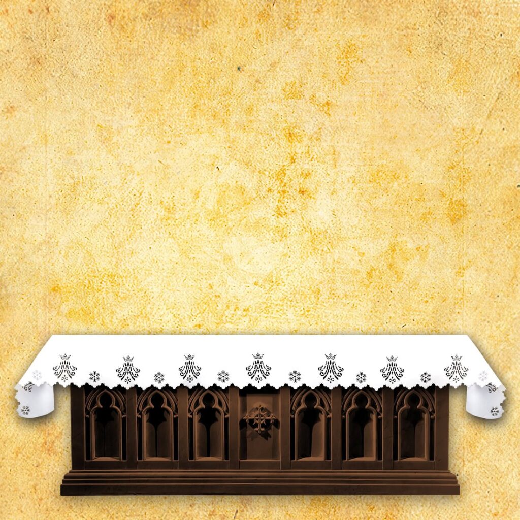 Tovaglia traforata per l'Altare del Mistero della Madre di Dio