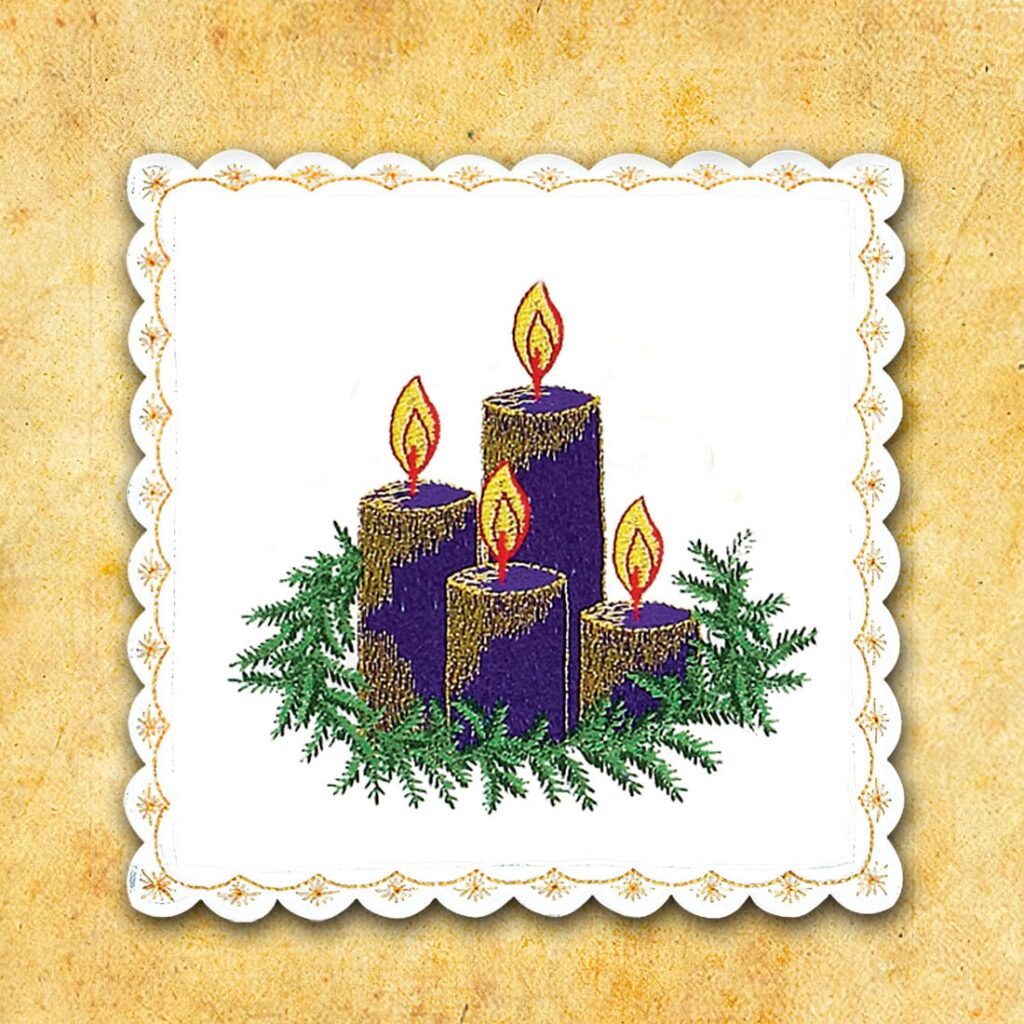 Copricalice paramenti ricamo bianco