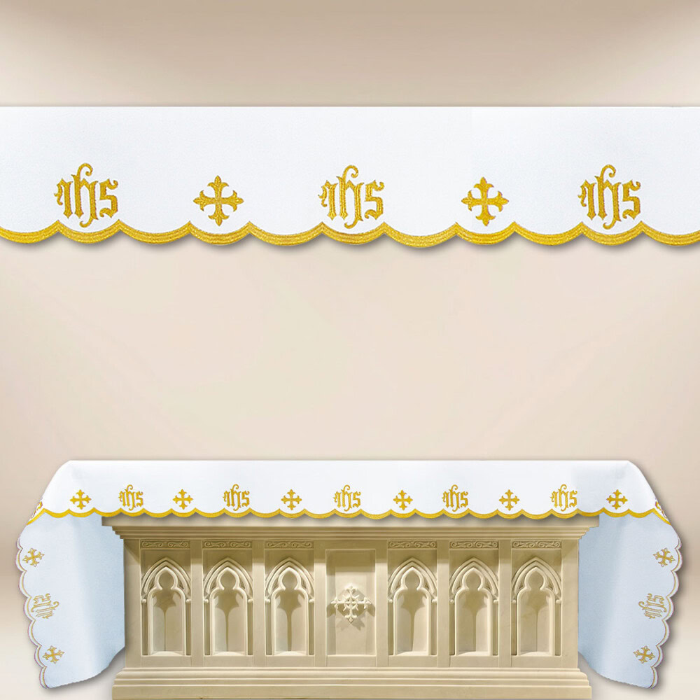 Tovaglia per altare ricamata