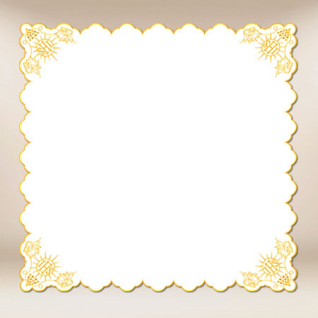 Tovaglietta ricamata in oro 95x95