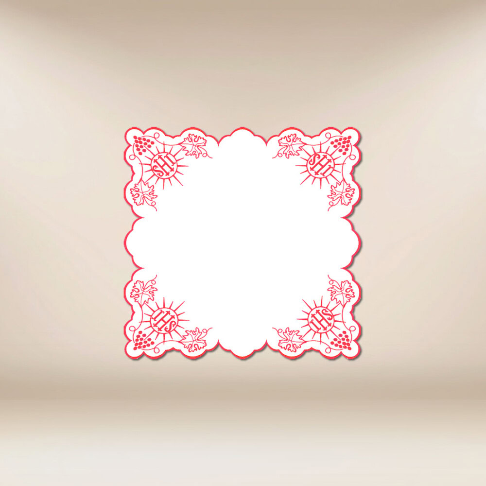Tovaglietta ricamata rossa 45X45