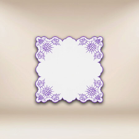 Tovagliolo da altare ricamato viola