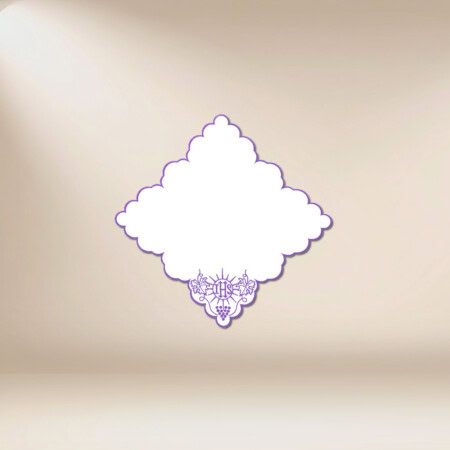 Tovagliolo ricamato viola 32x32