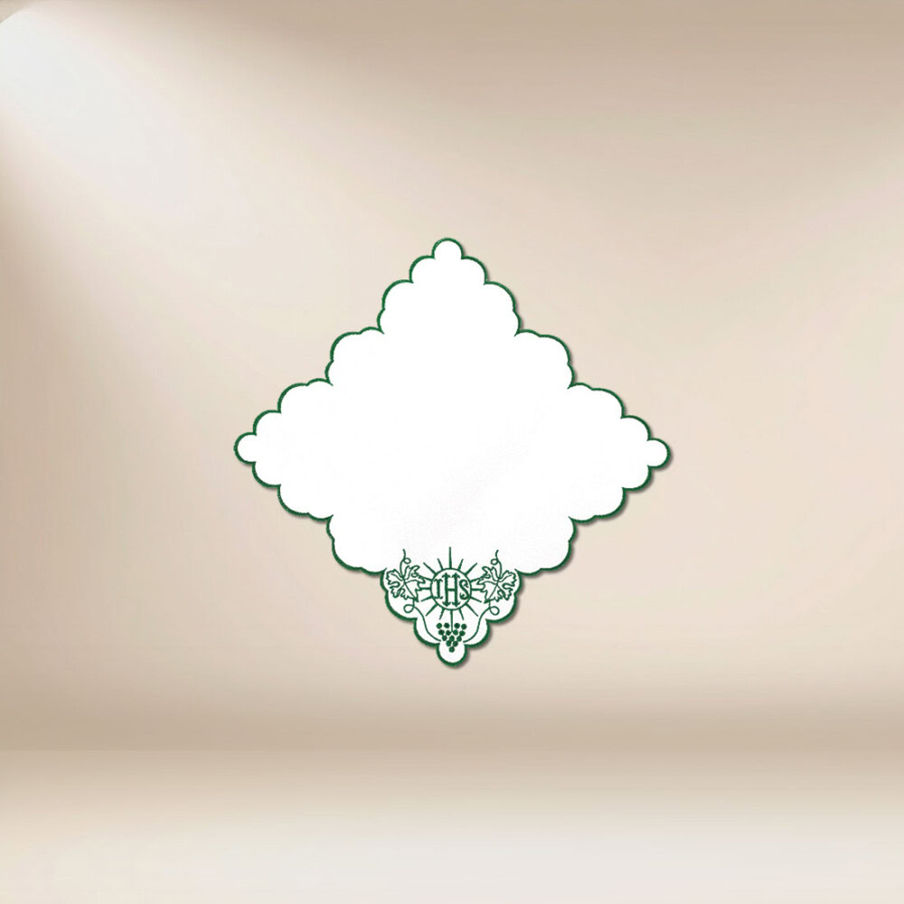 Tovaglietta ricamata verde 32x32