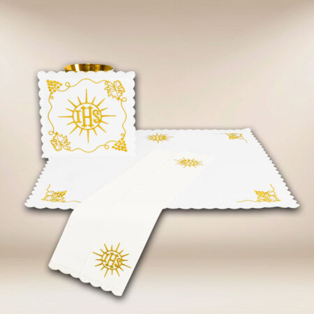 Biancheria per calice dorata