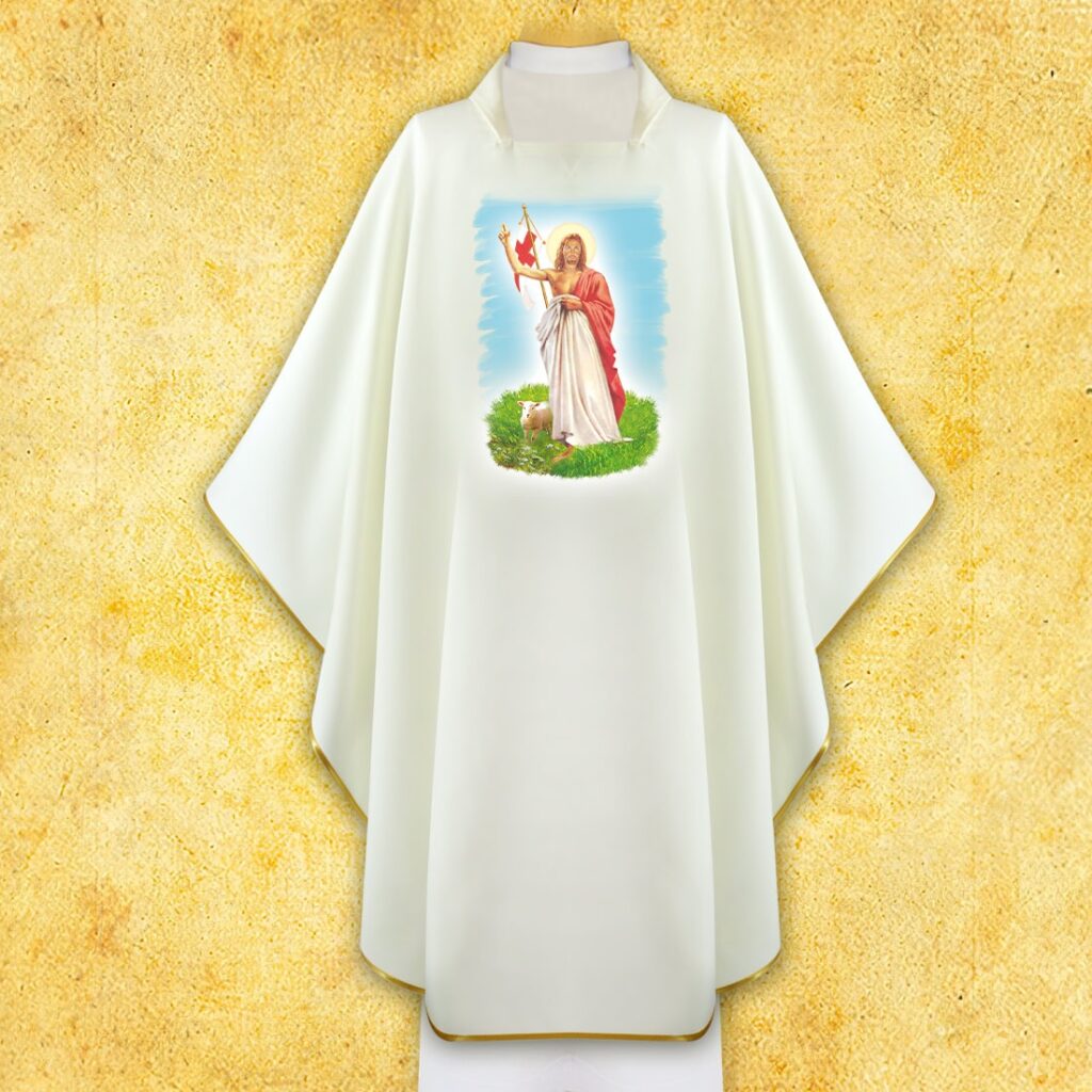 Casula con immagine Gesù Risorto