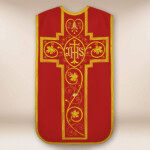 Casula ricamata romana con IHS rossa