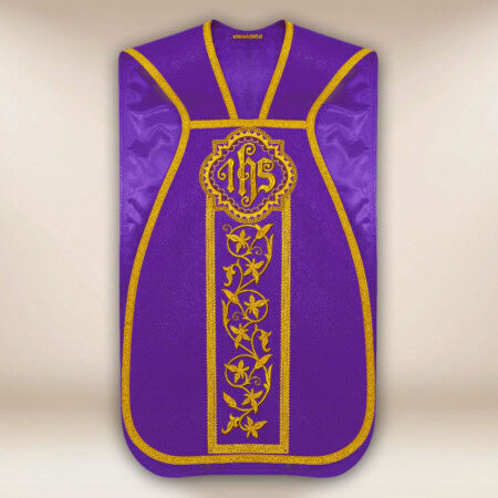 Pianeta ricamato viola