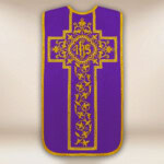 Pianeta ricamato viola