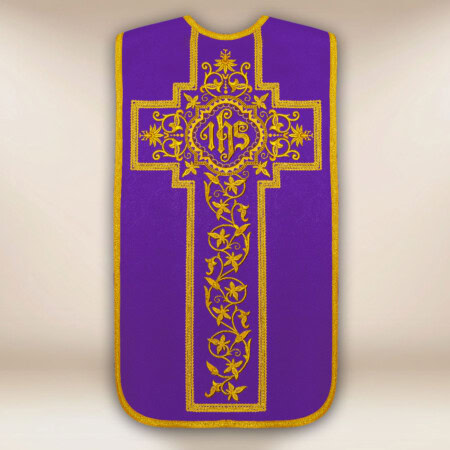 Pianeta ricamato viola