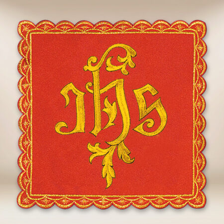 Palka ricamata rossa