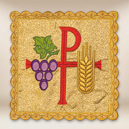 Copricalice paramenti ricamo dorato