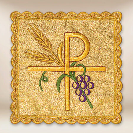 Copricalice paramenti ricamo dorato