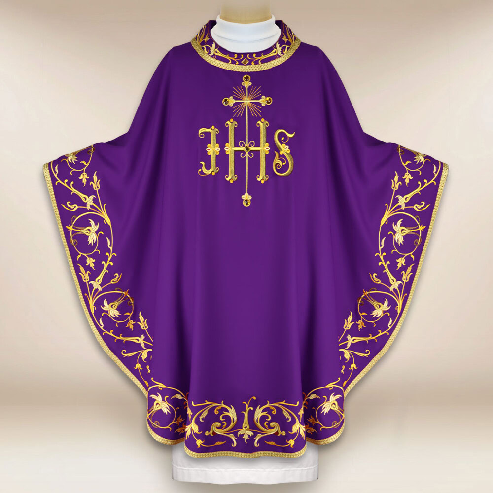 Casula ricamata IHS viola