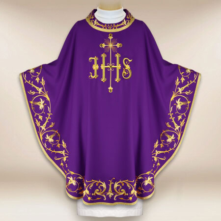 Casula ricamata IHS viola