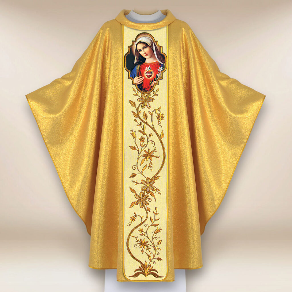 Casule con l'immagine del Cuore di Maria