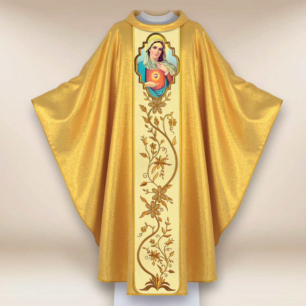 Casula con immagine Cuore di Maria