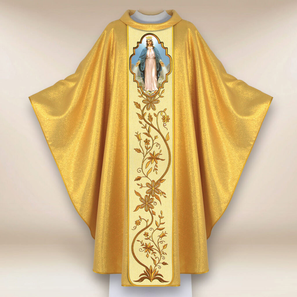 Casula con immagine della Madonna Immacolata