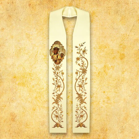 Stuła Haftowana Z Wizerunkiem Fotograficznym "Serce Maryi"