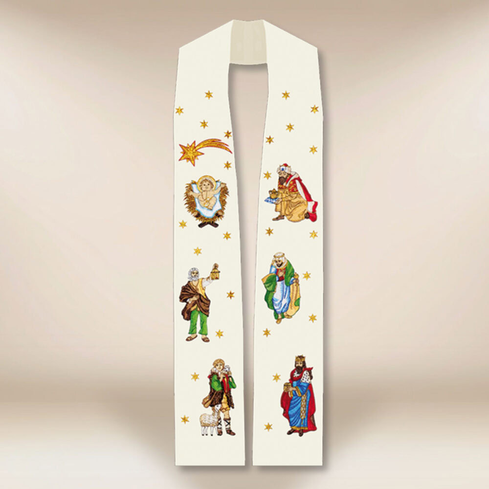 Stole ricamate per Natale