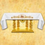 Obrus z haftem czołowym